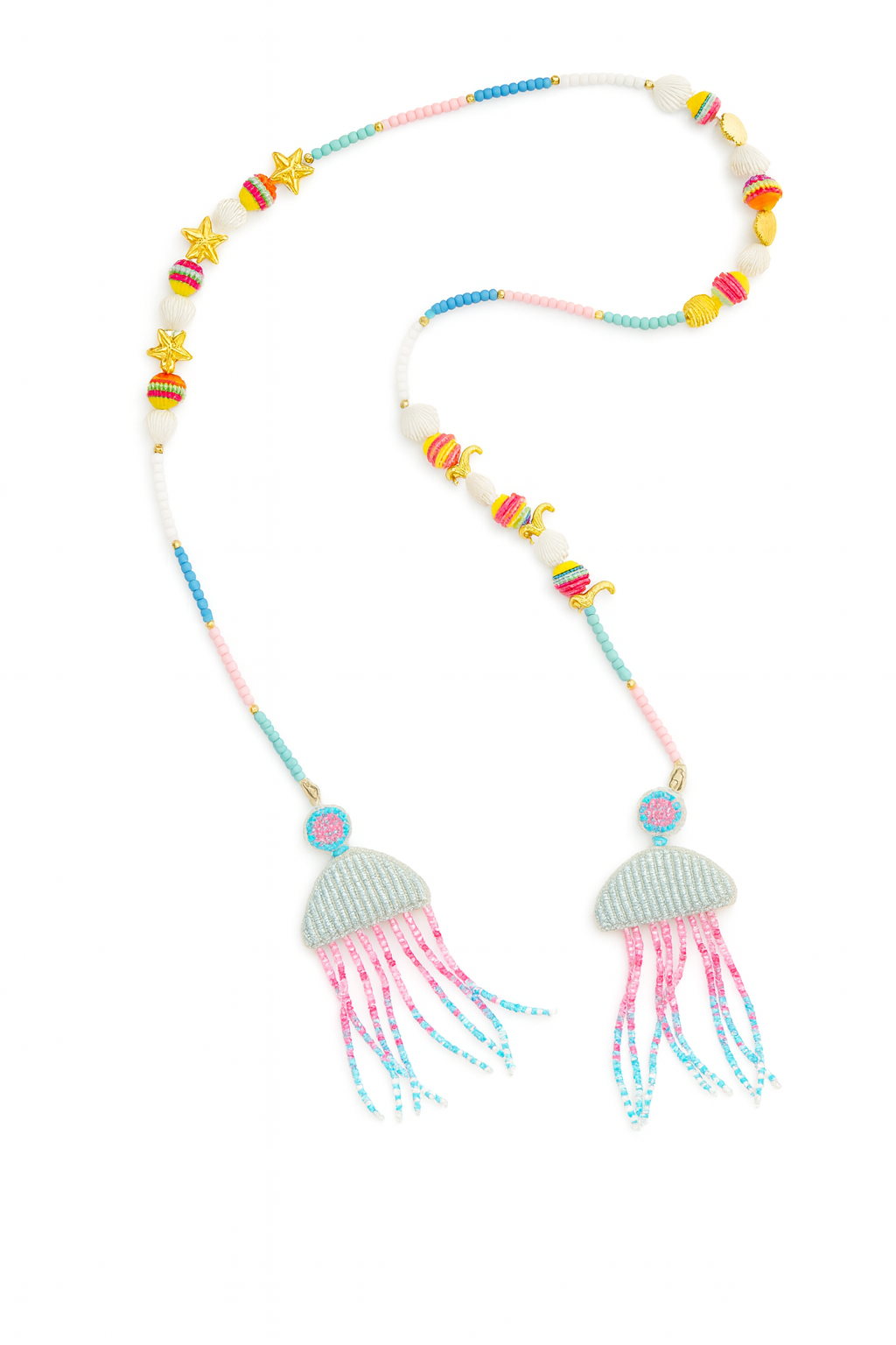 Jellyfish beaded strap charm